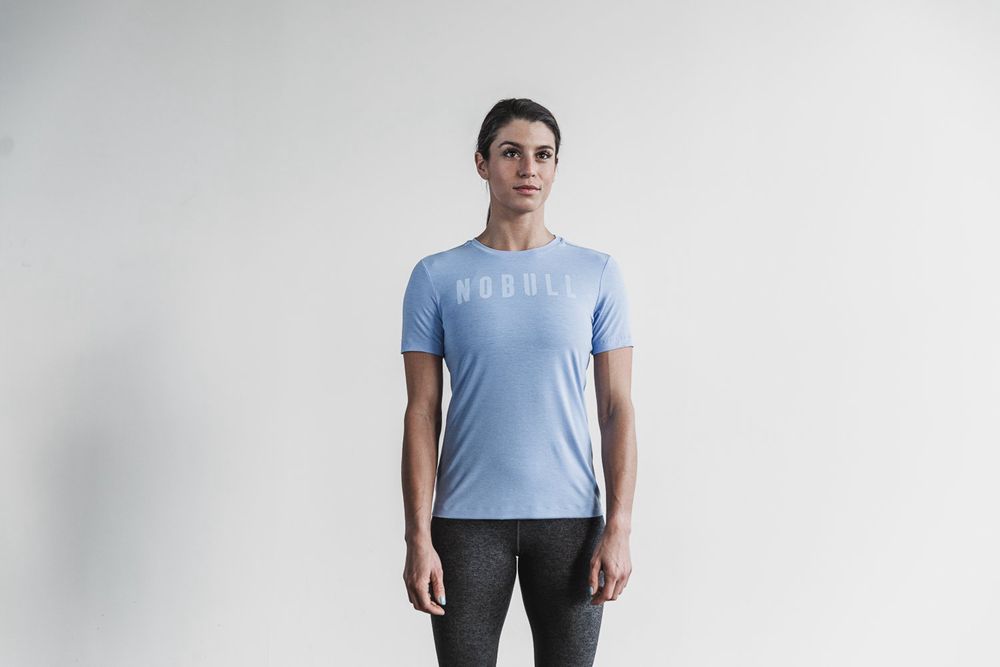 NOBULL Women's Tee - Blue Vista - Ireland (2034LYNCQ)